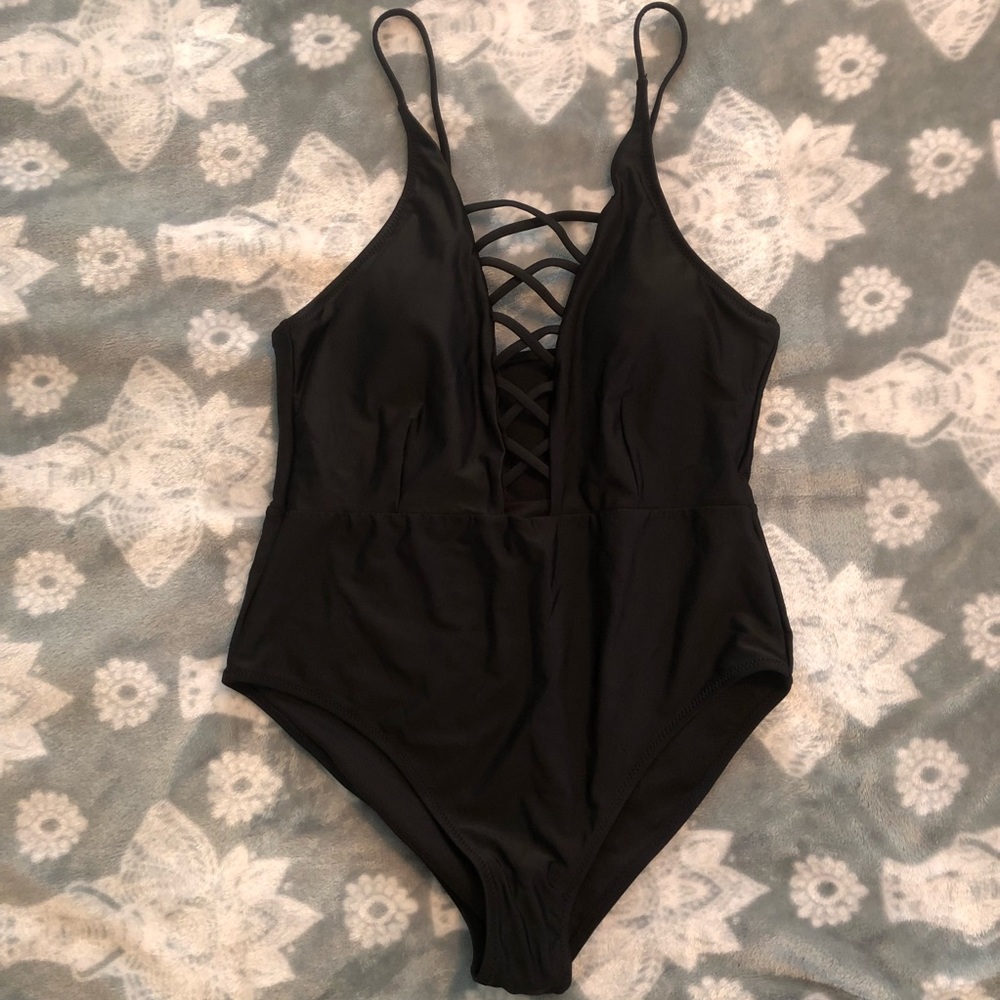 Black One Piece Swimsuit